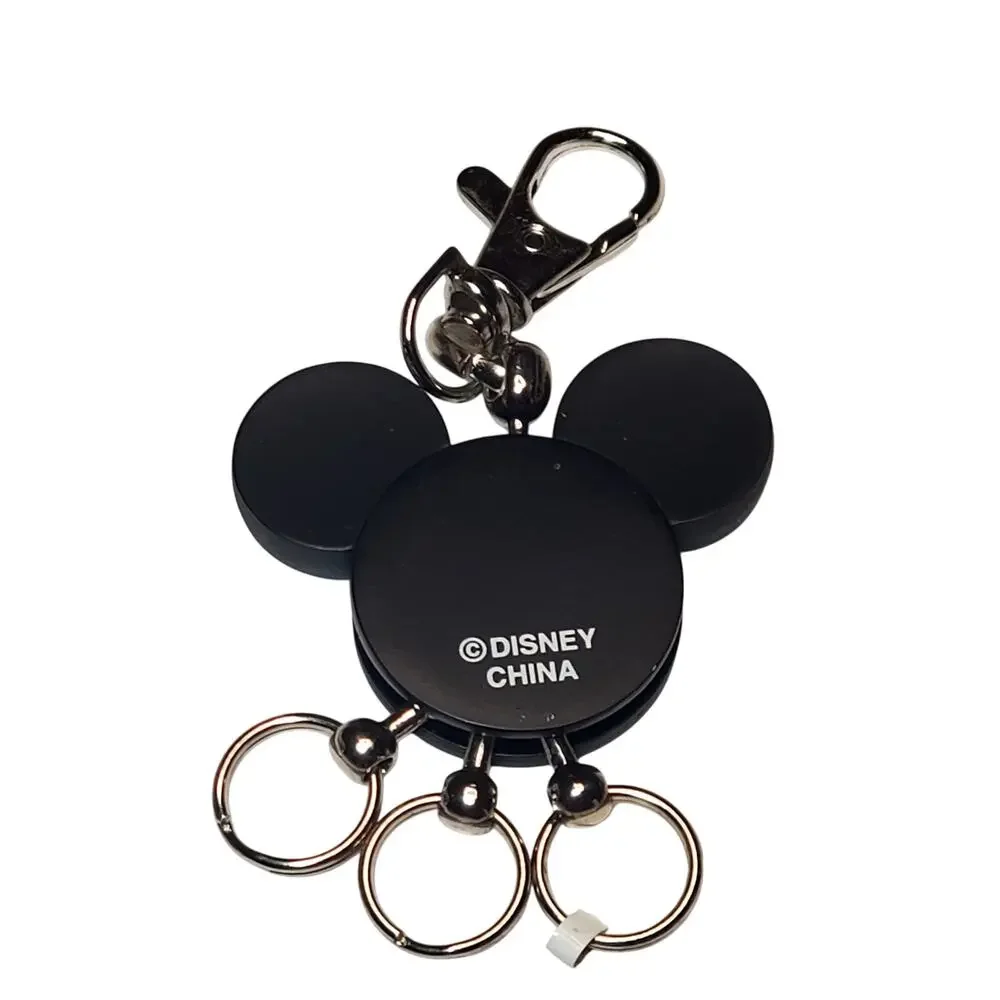 Disneyland Mickey Mouse Keychain With 3 Moveable Rings New